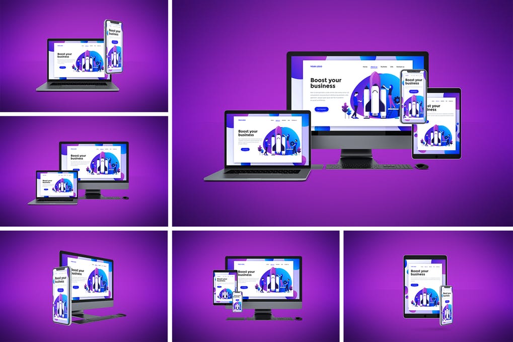 Image A responsive website ensures your website displays well on all devices of different sizes. 520 Best Responsive Website Mockup Templates Free Premium