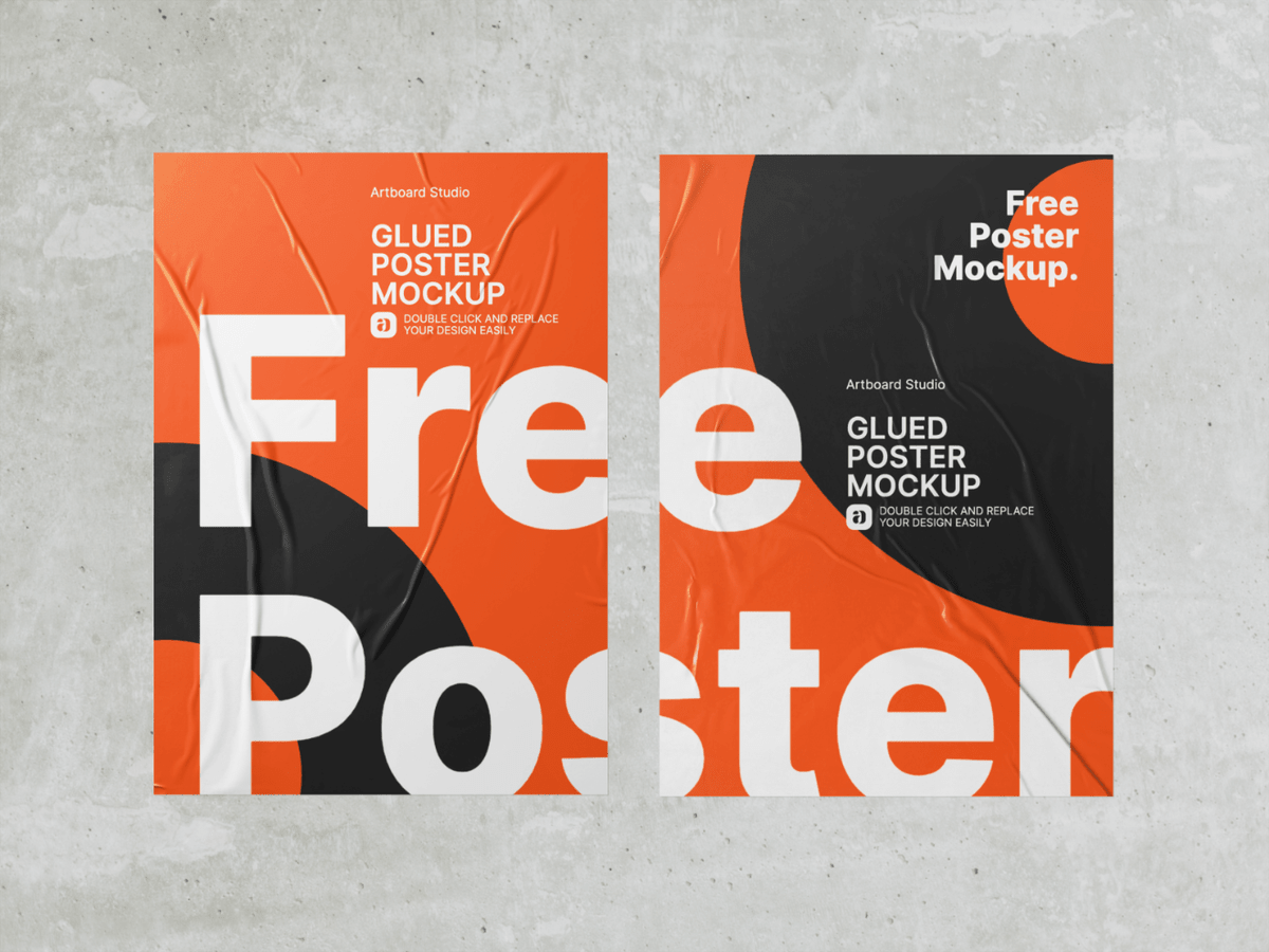 400+ vectors, stock photos & psd files. Free Glued Poster Mockup Template