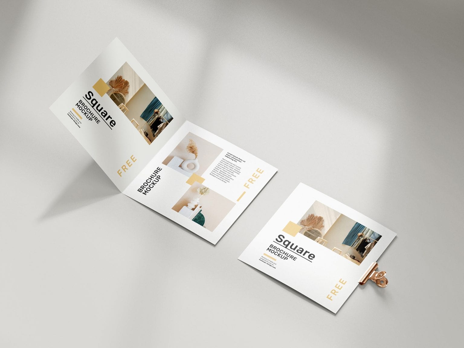 Our new a4 brochure mockup is available for download. Free Folded Square Brochure Mockup