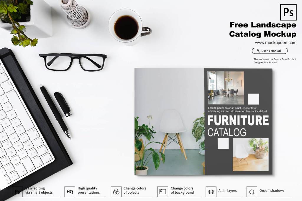 18+ Download Landscape Catalog Mockup Free&nbsp;Psd