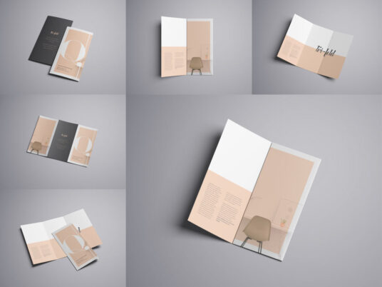 14+ Download A4 Trifold Brochure Mockup Free&nbsp;Psd