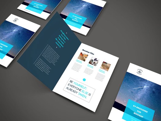 42+ Download Bi Fold Brochure Mockup Psd&nbsp;Free