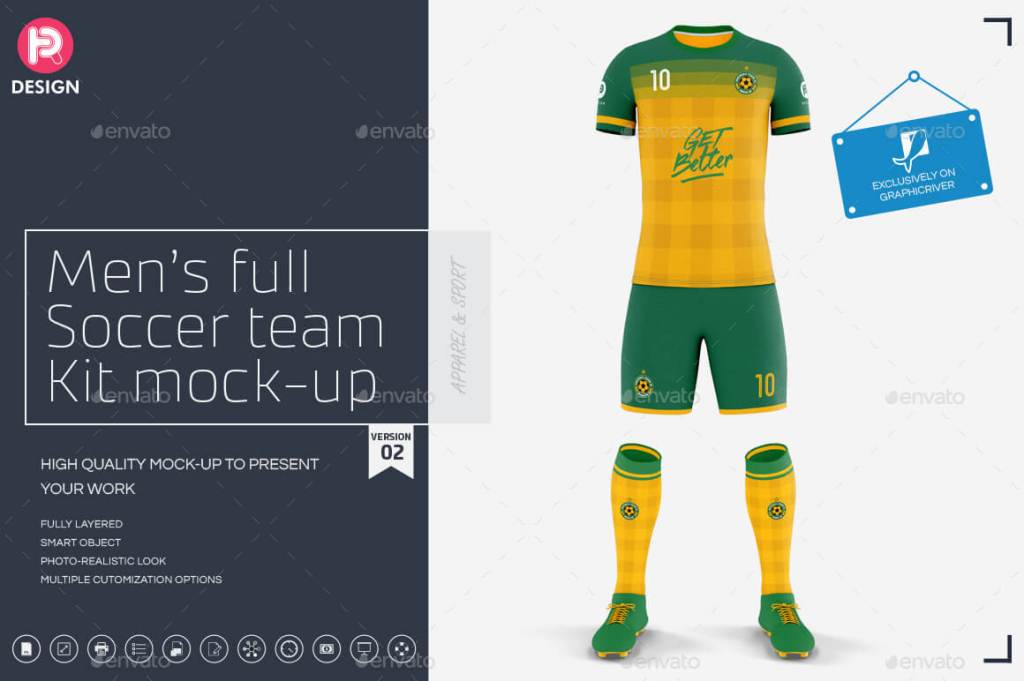 29+ Download Football Kit Mockup&nbsp;Psd