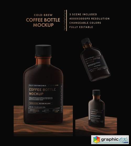 50+ Download Cold Brew Coffee Bottle Mockup Free&nbsp;Psd