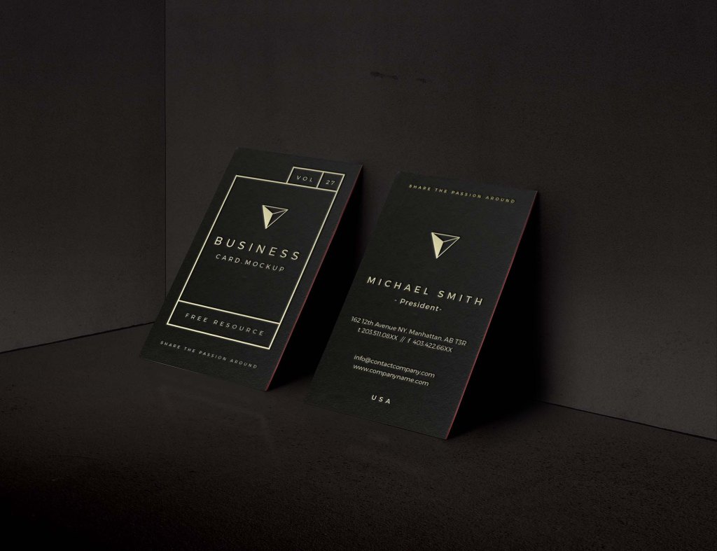 33+ Download Vertical Business Card Mockup Free&nbsp;Psd