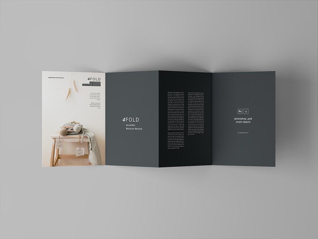 41+ Download A4 4-Fold Brochure Mockup Free&nbsp;Psd