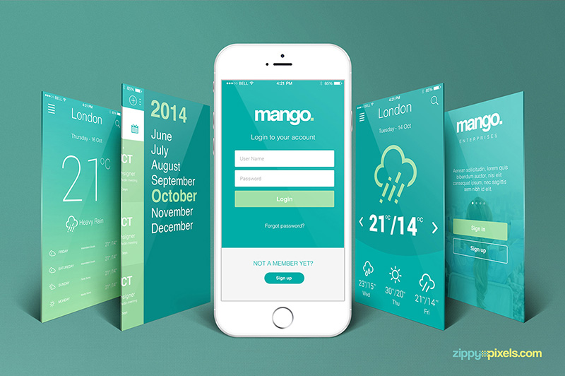 48+ Download Android App Mockup Psd&nbsp;Free