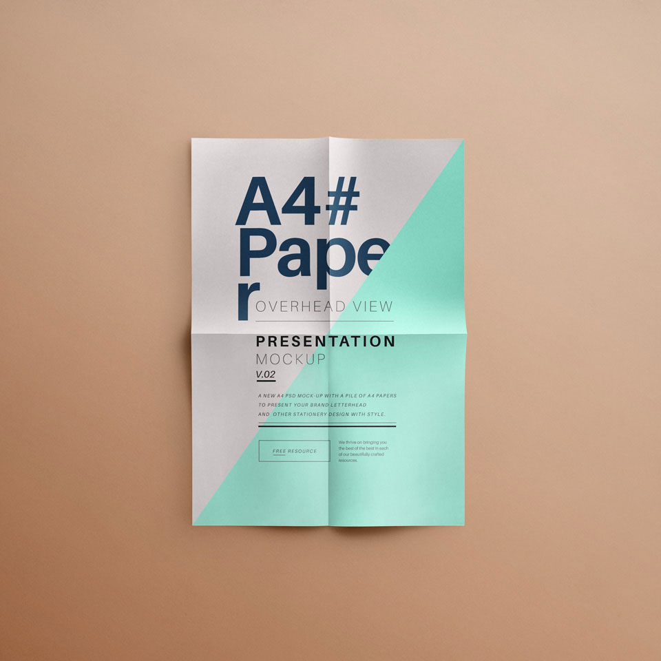 24+ Download A4 Paper Mockup Psd&nbsp;Free